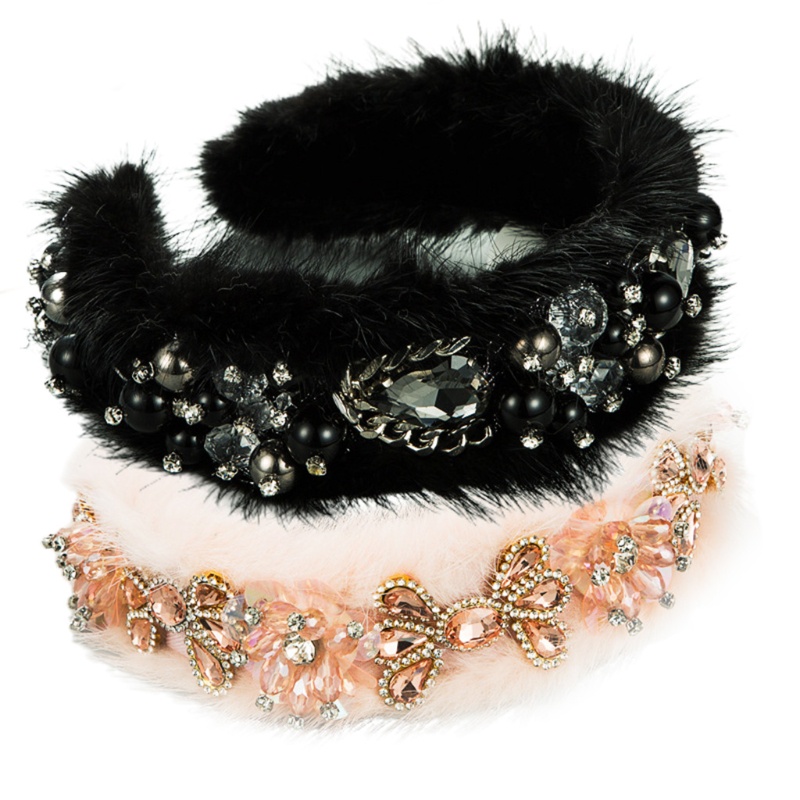 Băng Đô Cài Tóc Đính Pha Lê Nhân Tạo Phong Cách Baroque Banda