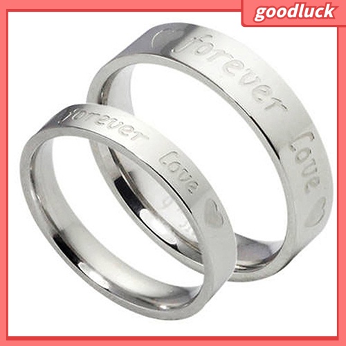 Nhẫn đôi họa tiết chữ Forever Love thời trang cho nam nữ