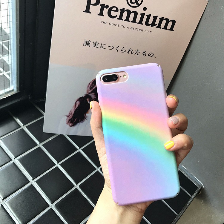 Ốp lưng nhựa cứng cho iPhone 6 6s 7 8 X Plus 7Plus hình cầu vòng | BigBuy360 - bigbuy360.vn