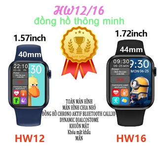 Đồng hồ thông minh hw12 / hw16 màn hình 3d 1.5 " kết nối bluetooth đa năng kèm phụ kiện