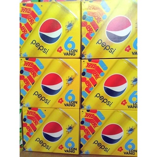 Hộp 6 Lon Nước Ngọt Có Ga Pepsi Vàng Mùa Tết