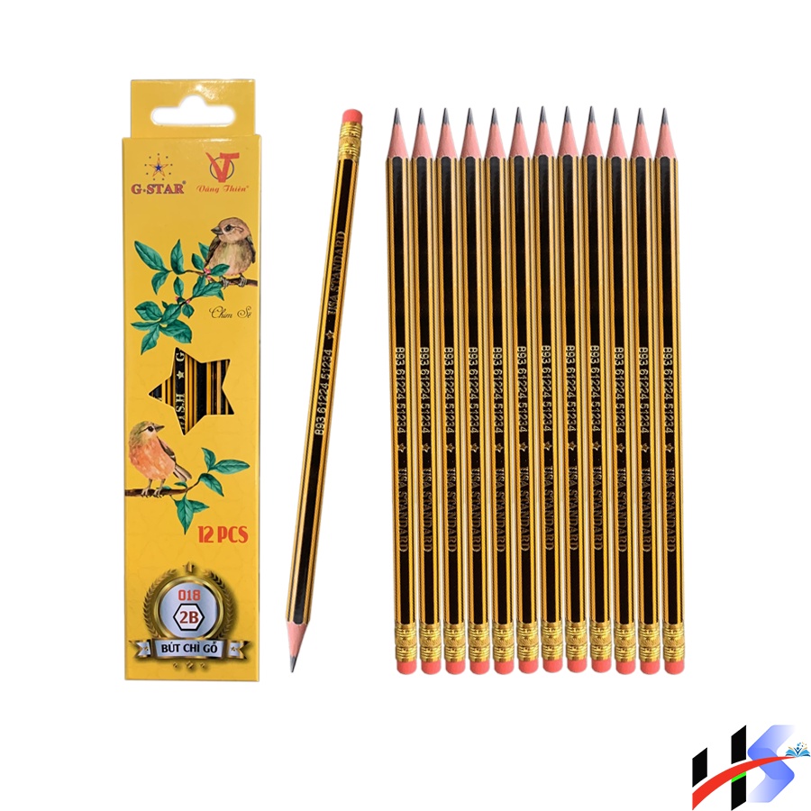 Hộp 12 Cây Bút Chì Gỗ 2B Gstar 018 [ Mua 1 Hộp tặng 1 Gôm + 1 Chuốt Chì ]