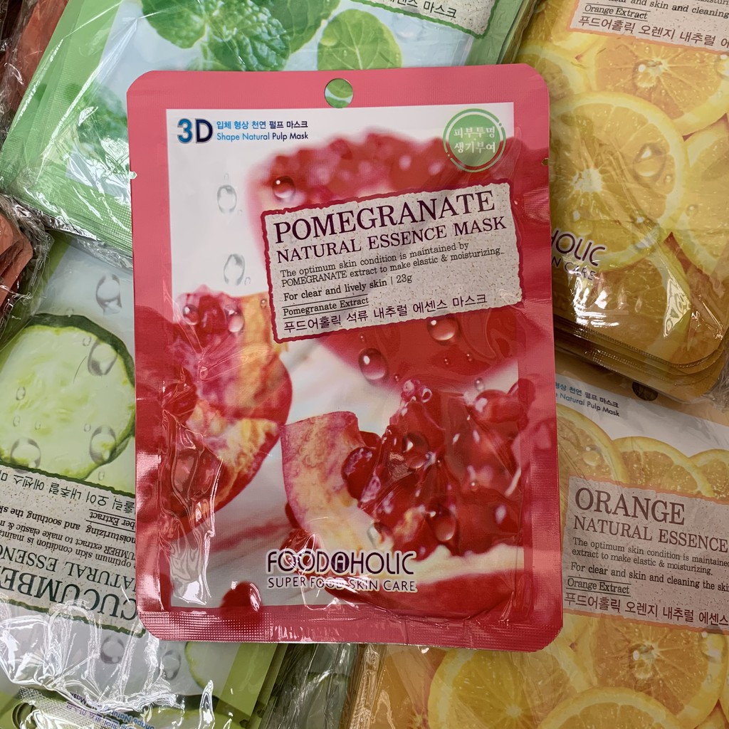 Mặt nạ giấy 3D Foodaholic Mask, mặt nạ Hàn Quốc giúp cấp ẩm, làm mát da, dưỡng da trắng sáng, mịn màng, lẻ 01 mask | BigBuy360 - bigbuy360.vn