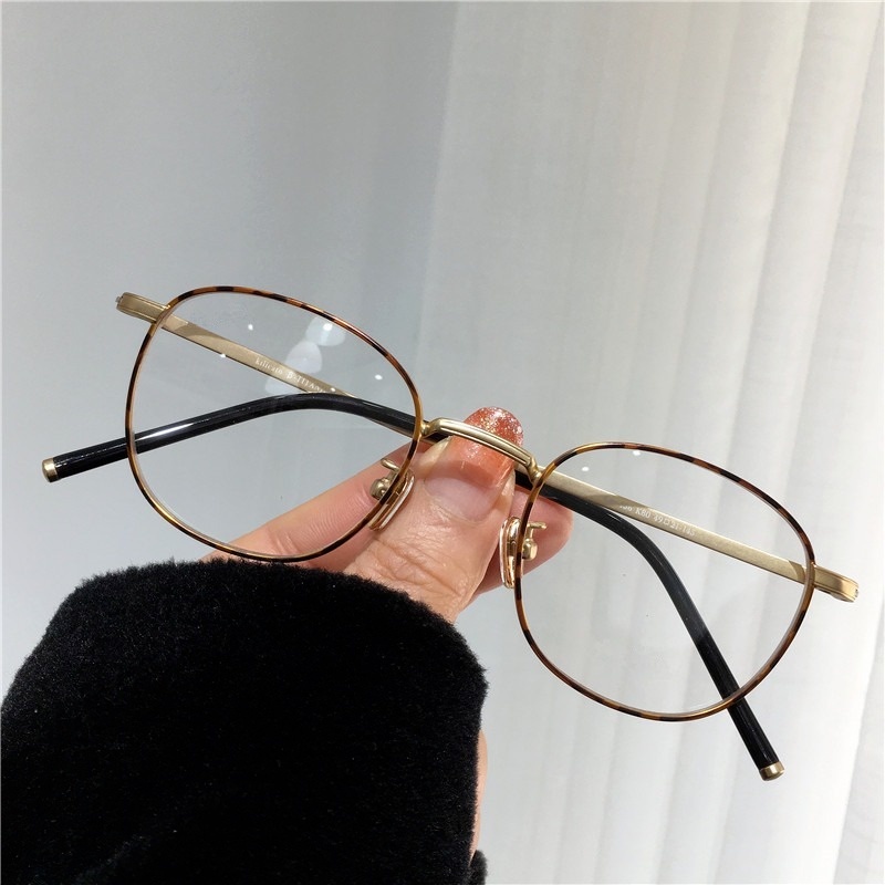 Kính mát gọng vuông kim loại chống ánh sáng xanh thời trang cho nữ