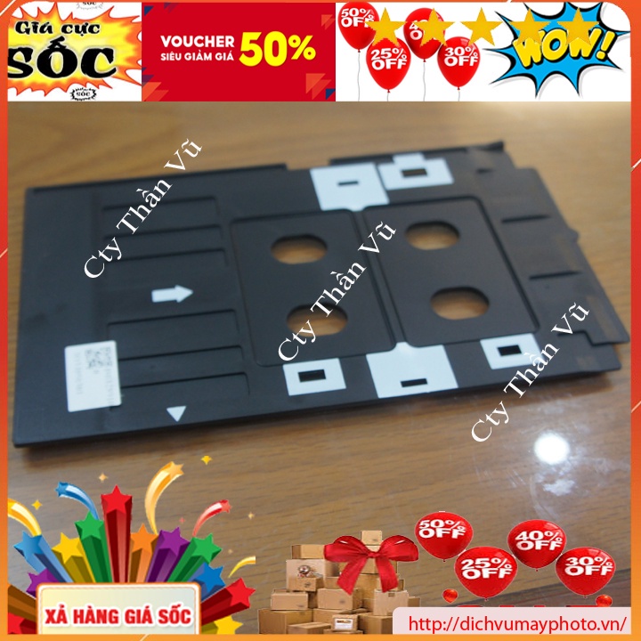 Khay in thẻ nhựa PVC dùng cho máy in phun màu Epson A4 L805 L800 T60 T50 chuẩn đẹp bền kholinhkienmayin