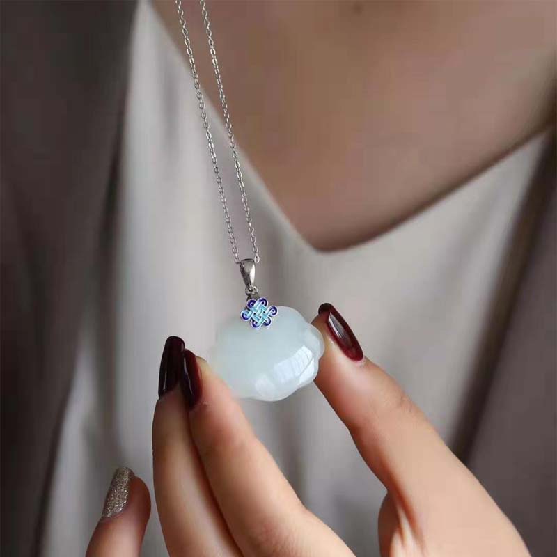 Vòng cổ Mặt Ổ Khóa Thắt Nút Phong Cách Trung Hoa