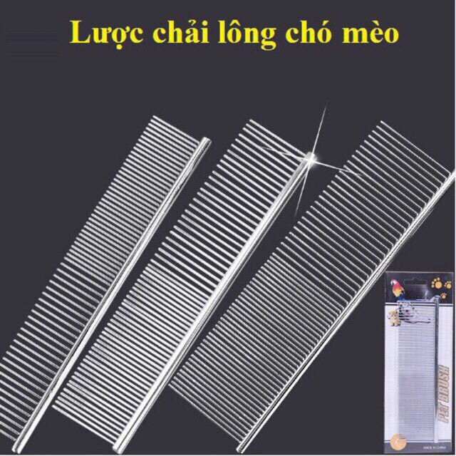 Lược inox chải lông cho chó mèo