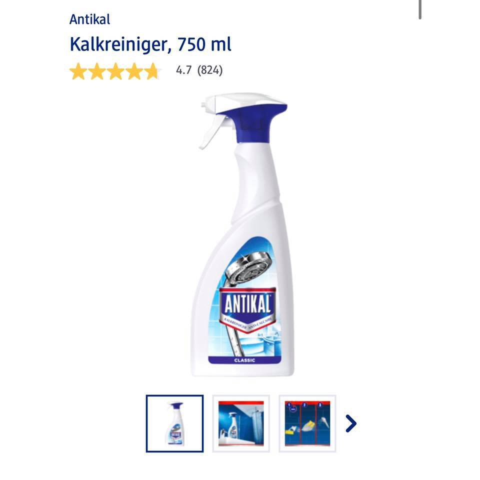 CHAI XỊT ANTIKAL VỆ SINH, CHỐNG ĂN MÒN &amp; CHỐNG BÁM CẶN INOX - CHO BỀ MẶT SẠCH BÓNG NHƯ GƯƠNG - 750ml