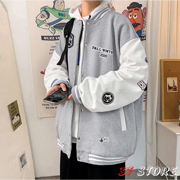 Áo Khoác Bomber Unisex form rộng style Ulzzang | BigBuy360 - bigbuy360.vn