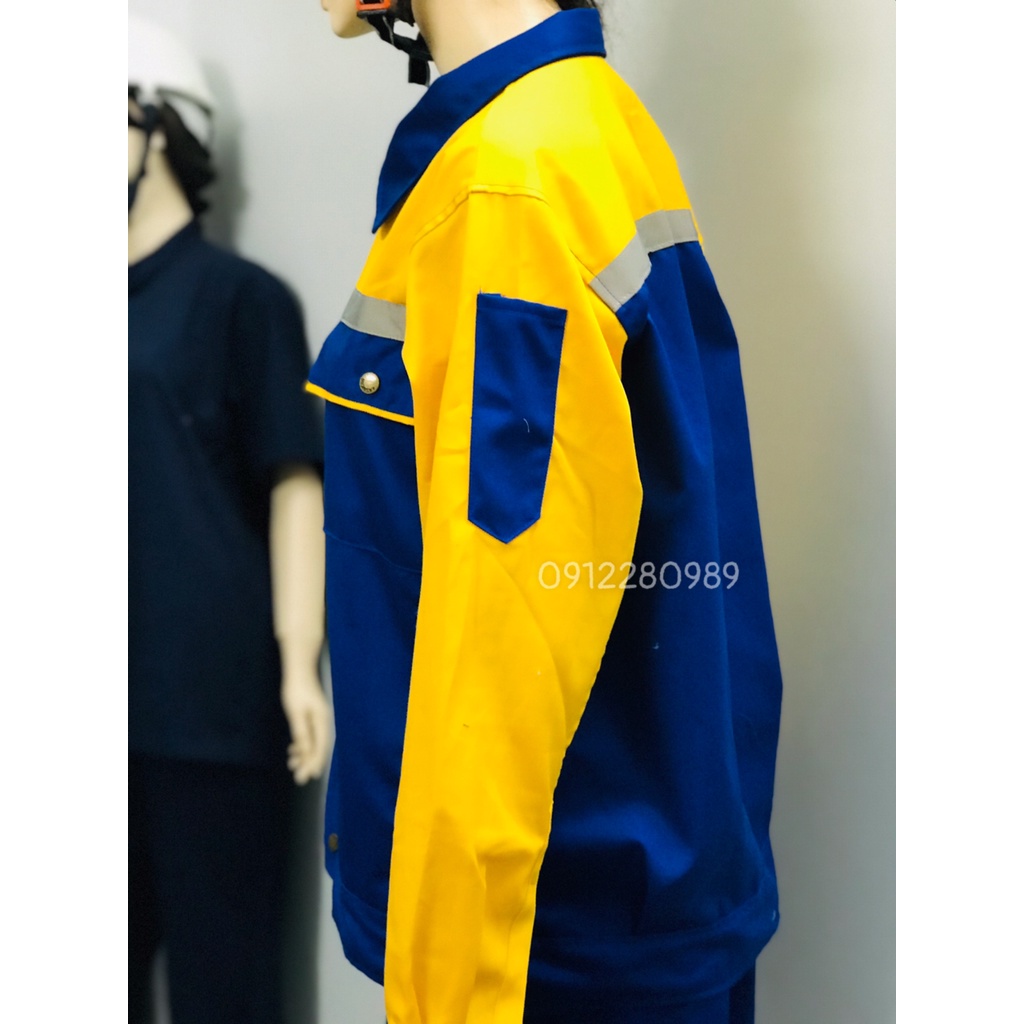 Đồ kỹ sư túi hộp -  Quần áo bảo hộ lao động cao cấp chất kaki Hàn Quốc dày dặn _ Hình chụp thật