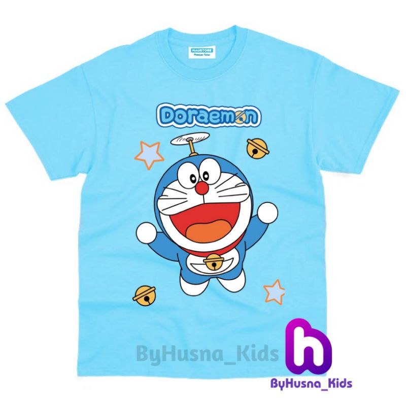 Áo thun cho bé trai và bé gái in hình hoạt hình Doraemon dễ thương, chất liệu cotton mềm mịn thoáng mát NTShirt