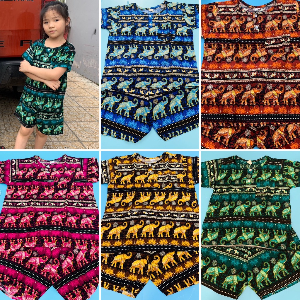 Bộ tole Thái quần đùi áo ngắn tay họa tiết hoạt hình biển xe hơi cho bé trai từ 12-55kg Luôn luôn rẻ.