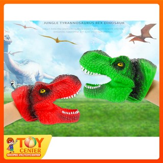 Đầu khủng long tương tác – gang tay nhựa mềm – đồ chơi đầu khủng long cho bé