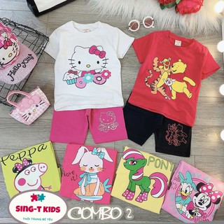 COMBO BỘ ĐỒ MẶC NHÀ CHO BÉ GÁI TỪ 12- 24KG