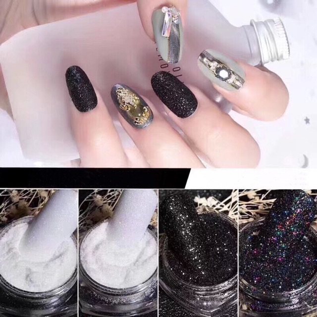 Nhũ rắc mịn kim cương siêu sáng hot trang trí móng tay nail 1 hũ