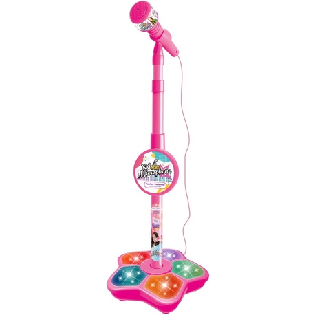 - Bộ đồ chơi Micro hát karaoke cho bé tích hợp phát loa, có đèn, kết nối được với điện thoại và dùng pin