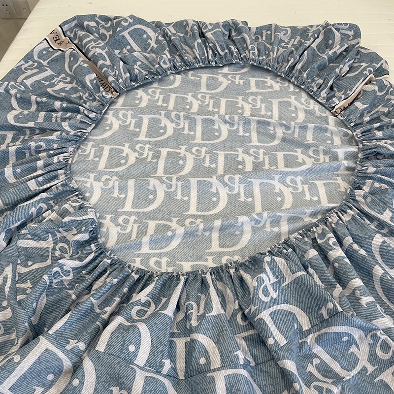 Bộ ga gối ETAMI BEDDING Dior drap giường cotton poly 5D, ga trải giường + 2 vỏ gối nằm