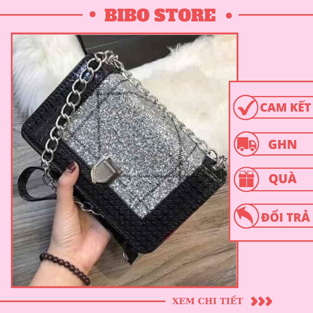 Túi Xách Đeo Vai Nữ Thời Trang Hàn Quốc Dra Nhật Nhũ Cao Cấp BIBO STORE B08