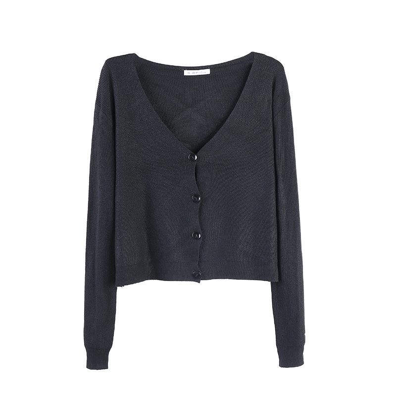 IELGY Áo Len Tay Dài Cổ Chữ V Thời Trang Mới Cho Nữ