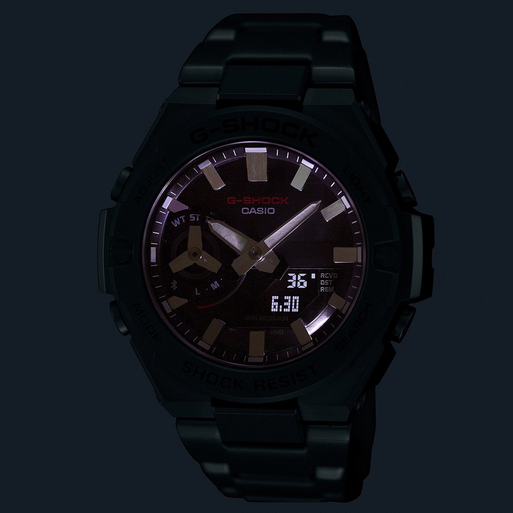 Đồng Hồ Casio Nam Dây Thép Không Ghỉ GSHOCK GST-B500D-1ADR Chính Hãng