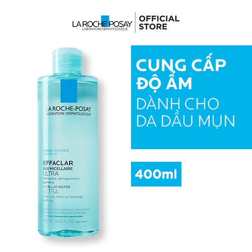 Nước làm sạch sâu tẩy trang cho da dầu nhạy cảm La Roche-Posay Micellar Water Ultra Oily Skin 400ml | BigBuy360 - bigbuy360.vn