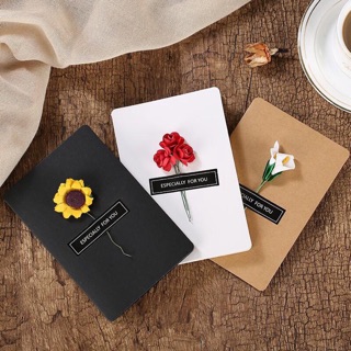 Thiệp mời hoa khô HandMade 15x10cm-Phụ kiện chụp ảnh spham-Trang trí