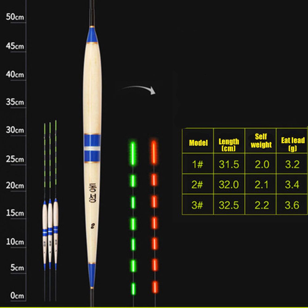 Phao nổi câu cá có đèn LED thay đổi màu sắc hỗ trợ bảo động khi cá cắn câu