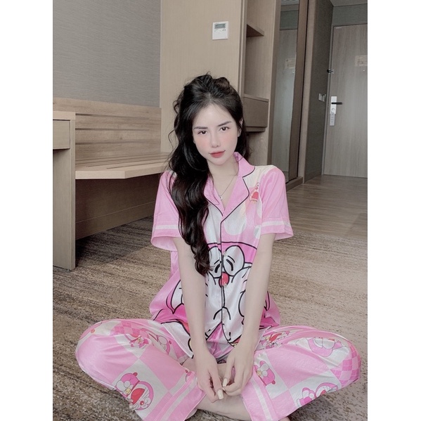 Đồ bộ pyjama lụa xước Doreamon