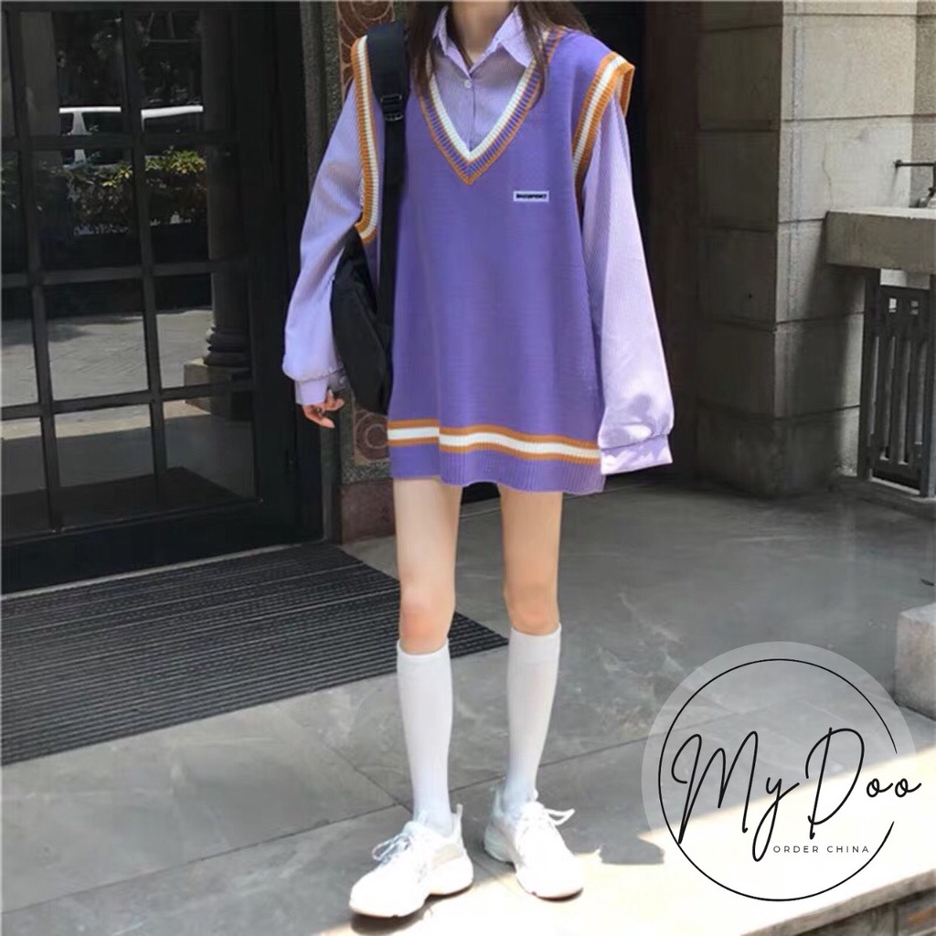 Áo Gile len Ulzzang nam nữ Hàn Quốc có sẵn - GL05