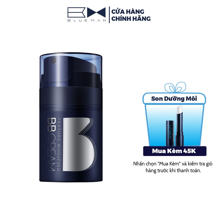 Kem BB Cream Che Khuyết Điểm Cho Nam BLUEMAN Kiềm Dầu Và Nâng Tone Da 50g