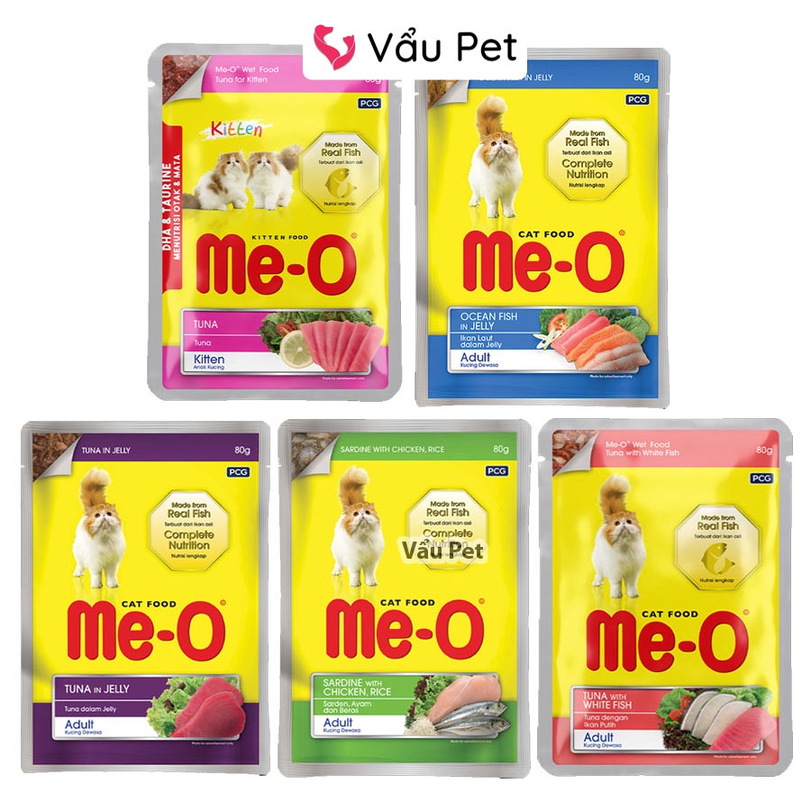 Pate mèo Me-o 80g - Pate cho mèo con, mèo lớn đầy đủ dinh dưỡng Vẩu Pet Shop