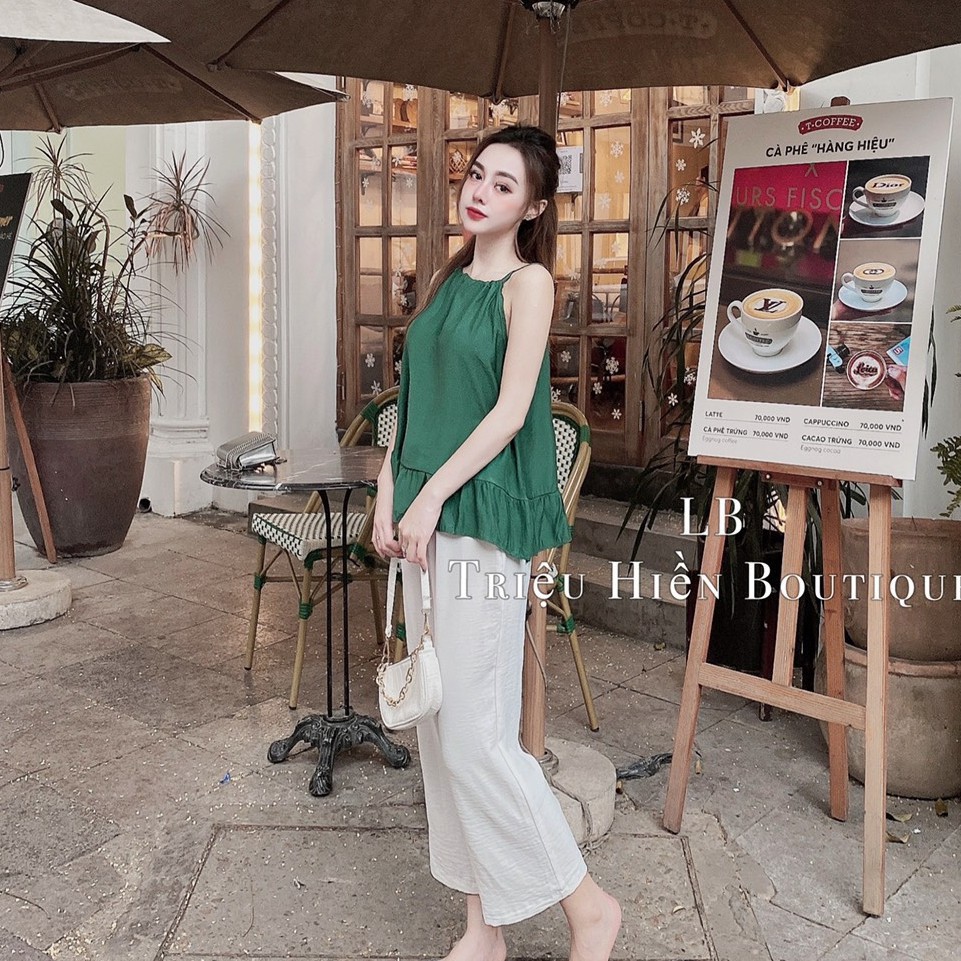 Set đồ nữ cá tính, set quần lửng áo dây đi chơi sang chảnh mùa hè đẹp 8A00085 | BigBuy360 - bigbuy360.vn