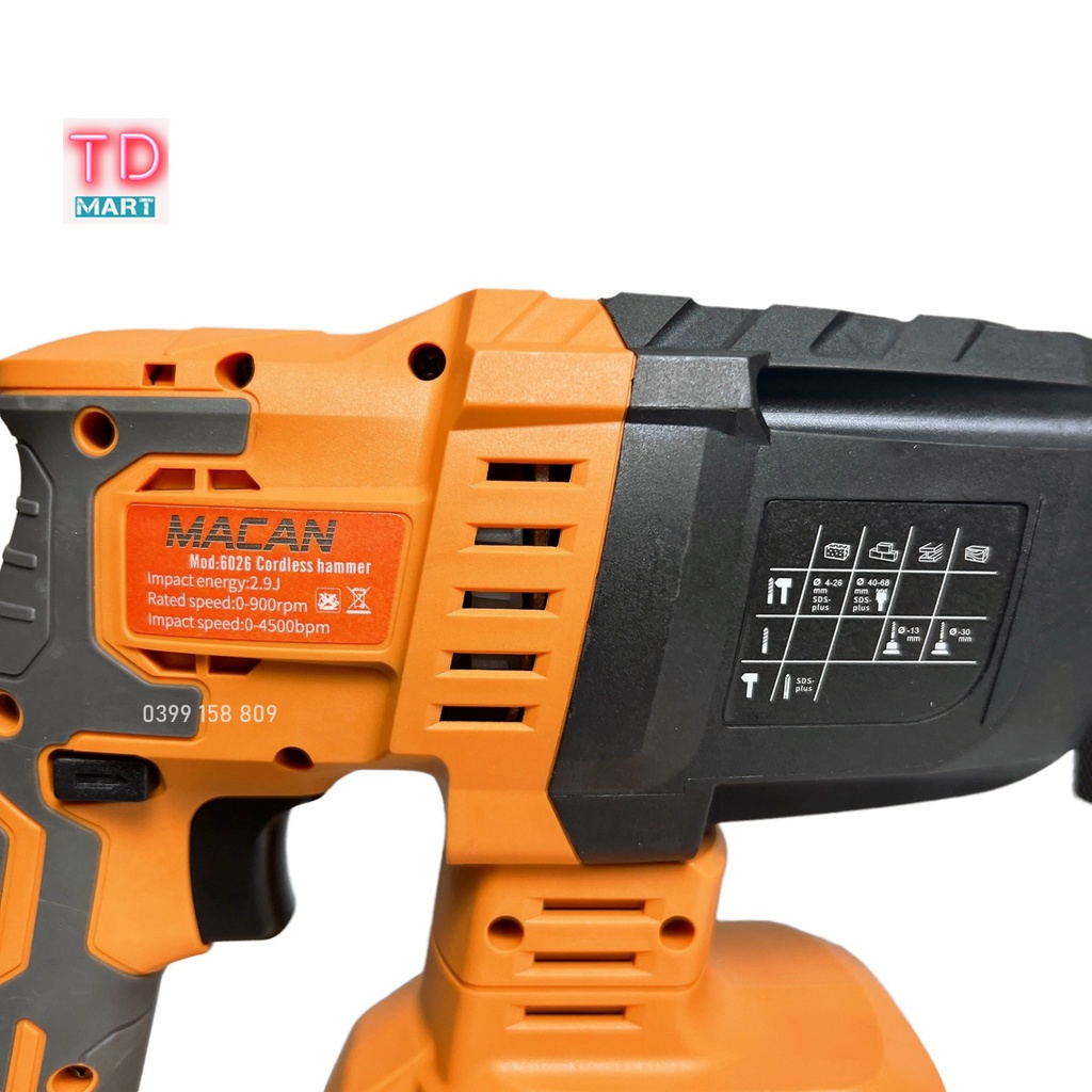 Thân máy khoan bê tông Macan Dùng Chung Pin Makita 18V Trung Quốc
