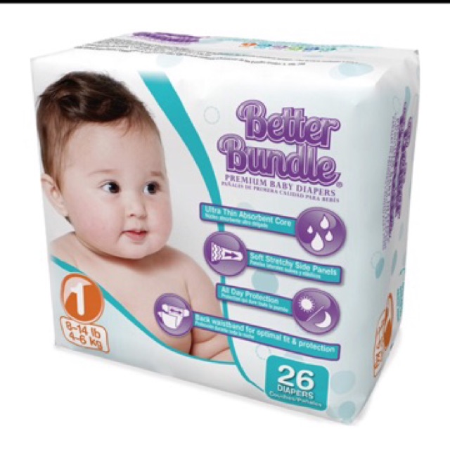 6 bịch bỉm dán better bundle số 1 -NB26