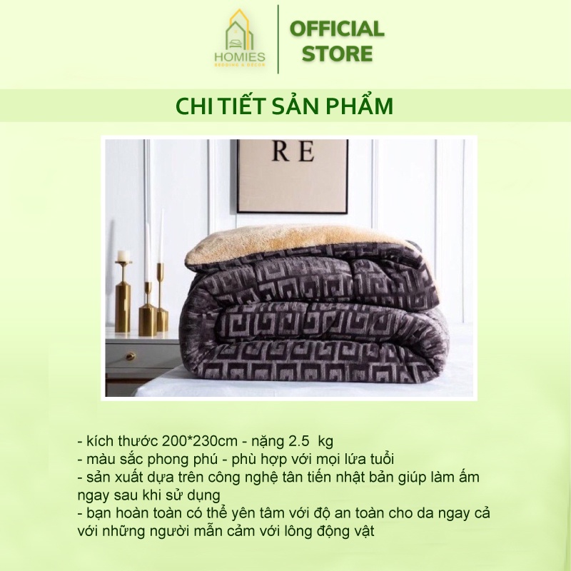 Chăn lông cừu Chữ Vạn Untimate 2 lớp mẫu mới 2020 siêu ấm - (Size 2m x 2m3)