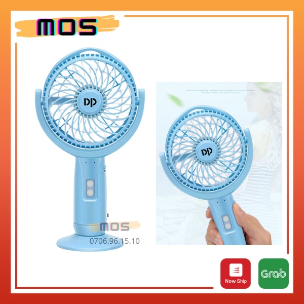 Quạt cầm tay mini có đèn pin (KÈM ĐẾ ĐỂ BÀN) DP-7606 ) ⚡⚡1 đổi 1⚡⚡ MOS shop
