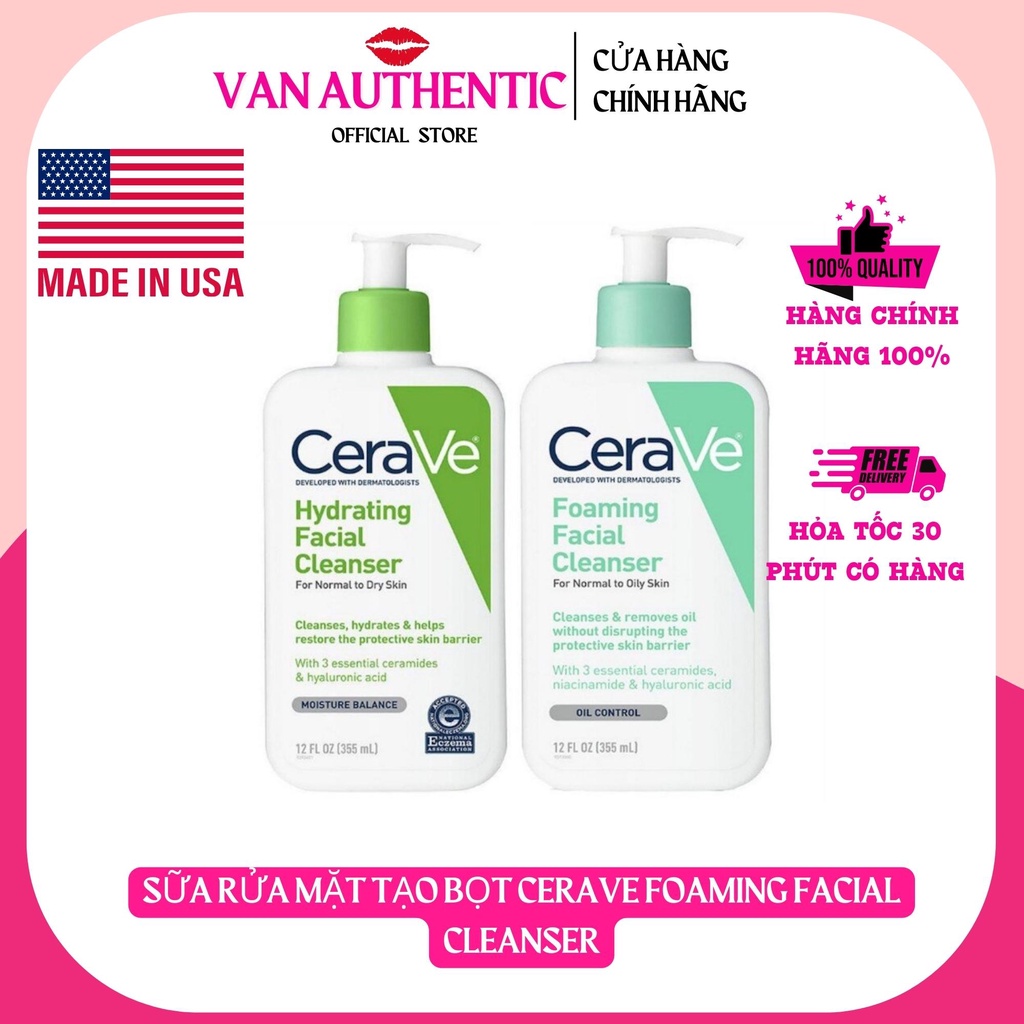 Sữa Rửa Mặt Cerave Cleanser Nhẹ Dịu & Lành Tính