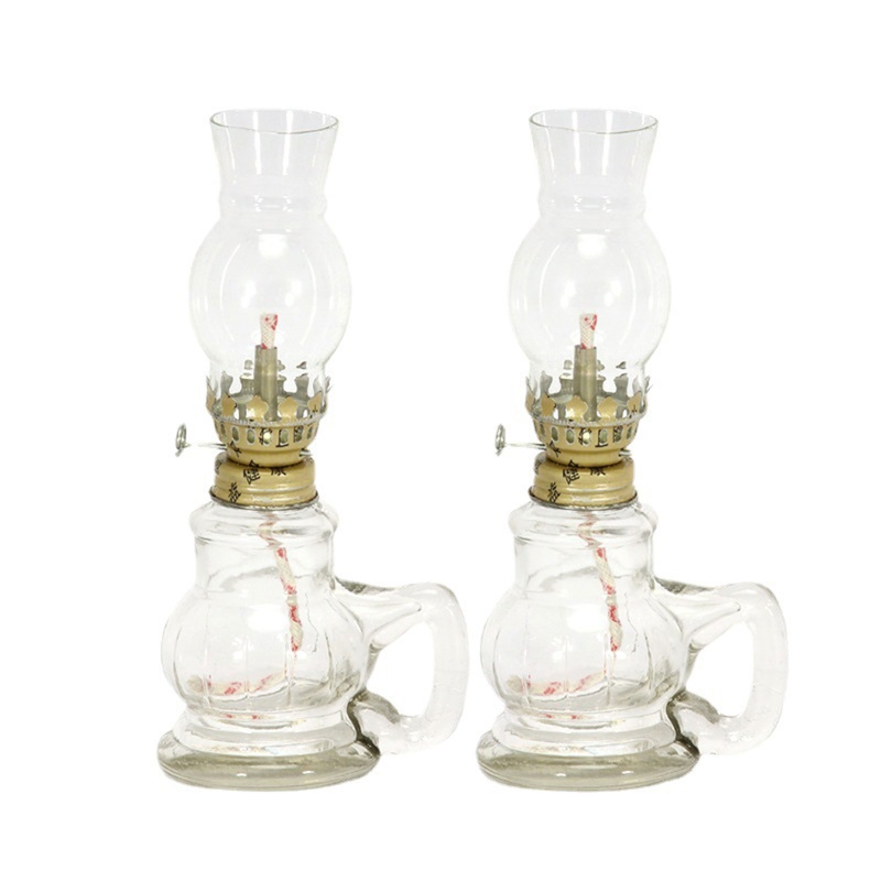 Đèn Dầu Kerosene Bằng Thủy Tinh Trong Suốt Tinh Tế