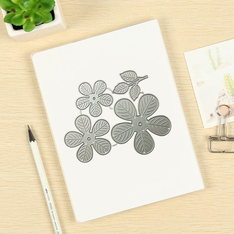Khuôn Cắt Thẻ Trang Trí Scrapbook Hình Hoa Lá