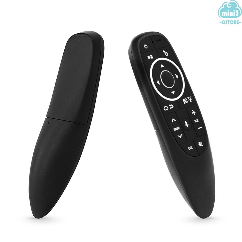 (V06) G10S PRO 2.4G Air Mouse Wireless Handheld Remote Control with USB Receiver Gyroscope Voice Control LED Backlight for Smart TV Box Projector
