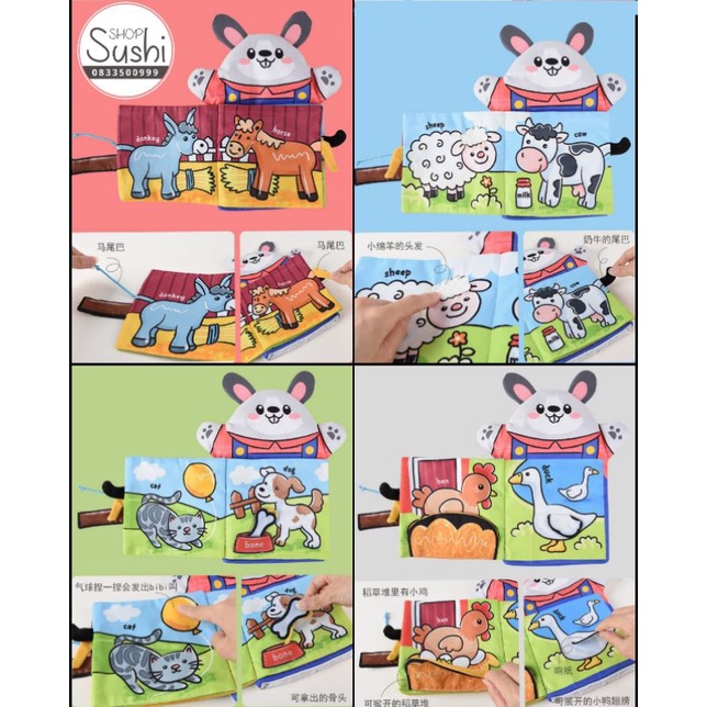 Sách vải kèm rối tay cho bé