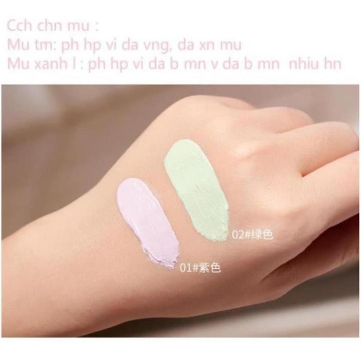 Phuc6917  -  Kem nền dạng lỏng không thấm nước Chống mồ hôi màu tím màu xanh lá | BigBuy360 - bigbuy360.vn