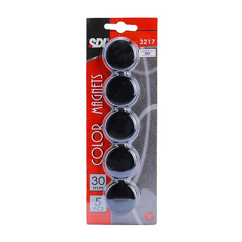 Vỉ 5 viên nam châm 30mm SDI Magnetic Button 3217 màu ngẫu nhiên