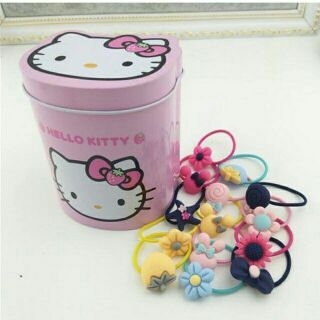 Hộp 40 dây chun buộc tóc kitty cho bé