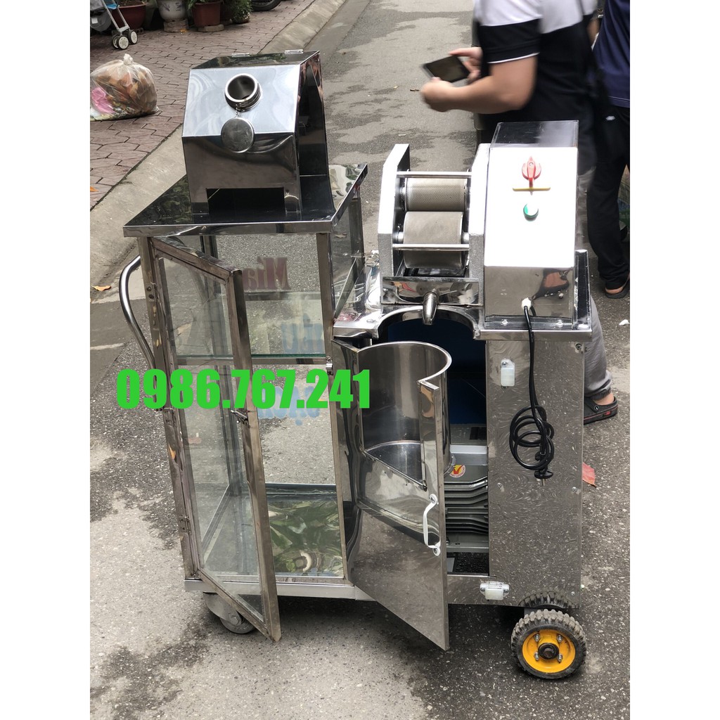 Máy ép nước mía chạy điện dân dụng, moto 1500W, 3 lô quả nhám , ép siêu sạch