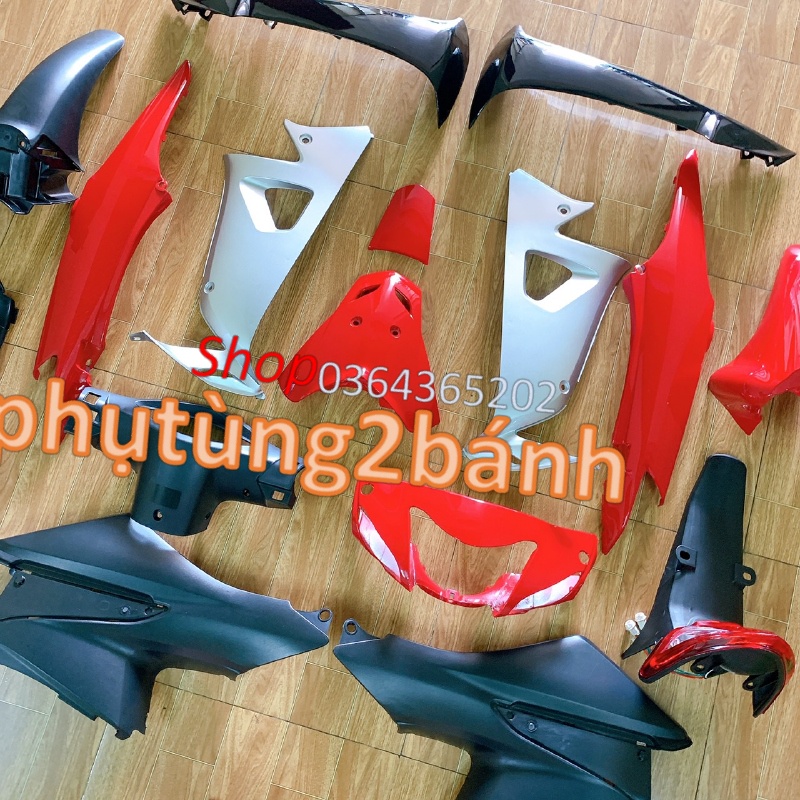 Bộ yếm dàn áo xe WAVE RS -Wave S100-Wave alpha-Wave 50cc -dàn áo nhựa abs