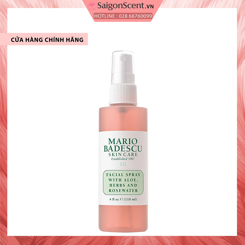 Xịt Khoáng Dưỡng Ẩm Mario Badescu Facial Spray Rose Water ( 118mL )