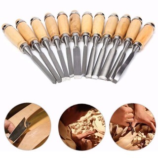 🔥FREESHIP🔥 Bộ đục gỗ 12 món mũi đục gỗ dao điêu khắc gỗ