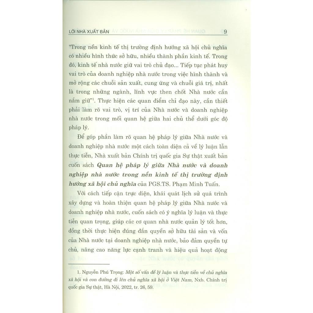 Sách - Quan Hệ Pháp Lý Giữa Nhà Nước Và Doanh Nghiệp Nhà Nước Trong Nền Kinh Tế Thị Trường Định Hướng Xã Hội Chủ Nghĩa