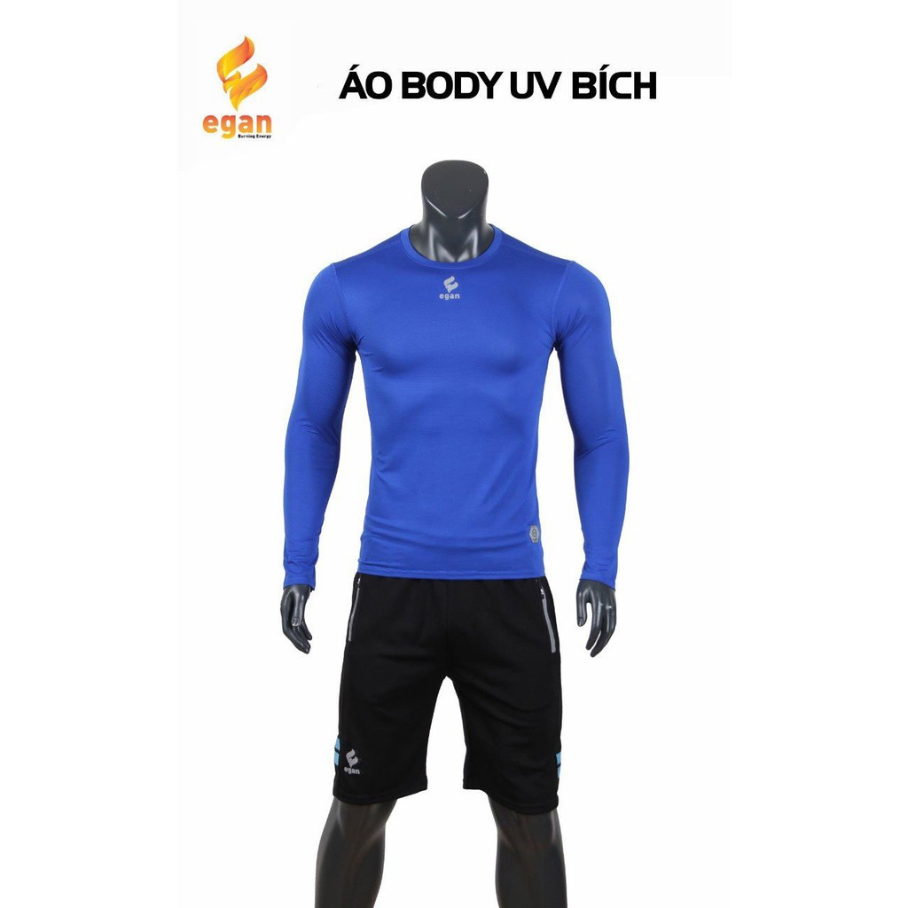 Áo Body Dài Tay, Áo Tập Gym, Áo Giữ Nhiệt, Áo Lót Body Có 6 Màu Egan UV, Co Giản Tốt, Tạo Cảm Giác Thoải Mái Khi Mặc - S